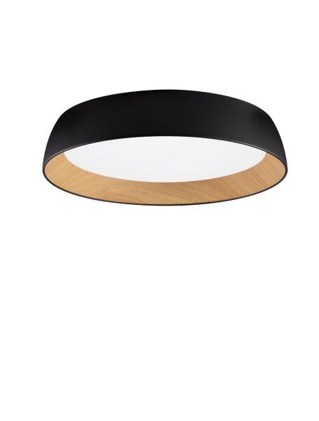 LED Deckenlampe rund Ø 60 cm Schwarz dimmbar warmweiß REMY