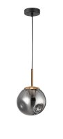 Pendelleuchte E27 &Oslash; 15 cm Schwarz in Grau Gold Retro