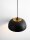 Pendelleuchte E27 Ø 35 cm in Schwarz Gold höhenverstellbar