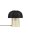 Tischlampe Retro in Schwarz Gold 28 cm E27 ROCCO Aluminium