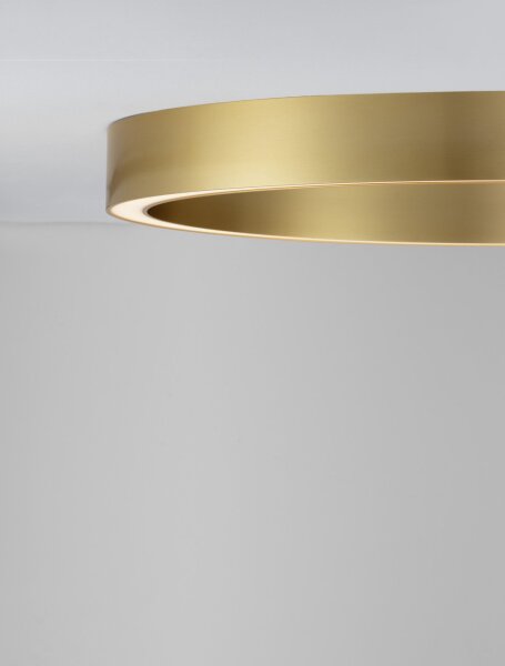 LED Deckenlampe Ring 80 cm lang in Bronze dimmbar warmweiß
