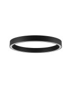 LED Deckenleuchte Schwarz 80 cm lang dimmbar Ring warmwei&szlig;