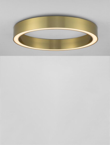 LED Deckenleuchte in Bronze 60 cm lang dimmbar Ring warmweiß