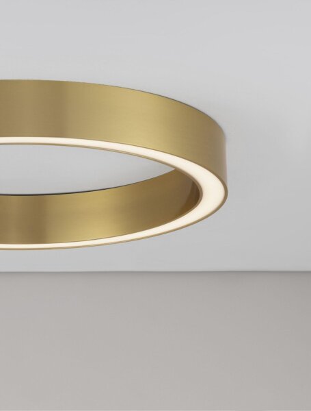 LED Deckenleuchte in Bronze 60 cm lang dimmbar Ring warmweiß