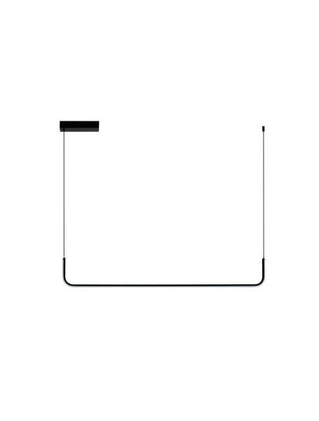 LED Pendelleuchte 101 cm lang Schwarz höhenverstellbar