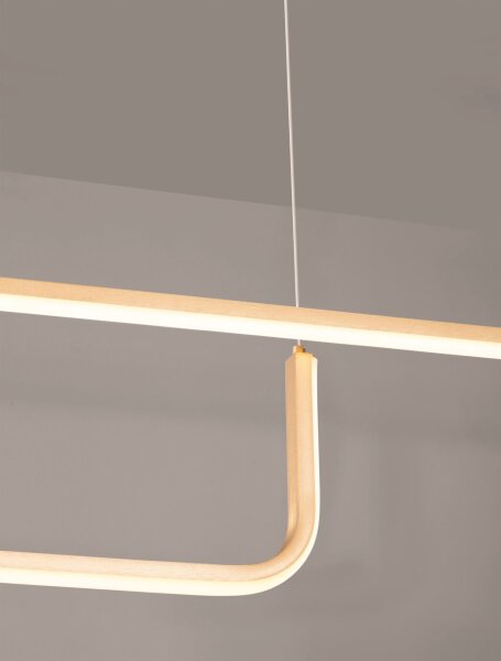 LED Hängelampe in Gold 150 cm lang dimmbar 2 flammig RONAN