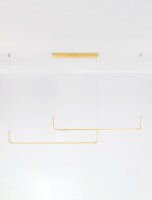 LED Hängelampe in Gold 150 cm lang dimmbar 2 flammig...