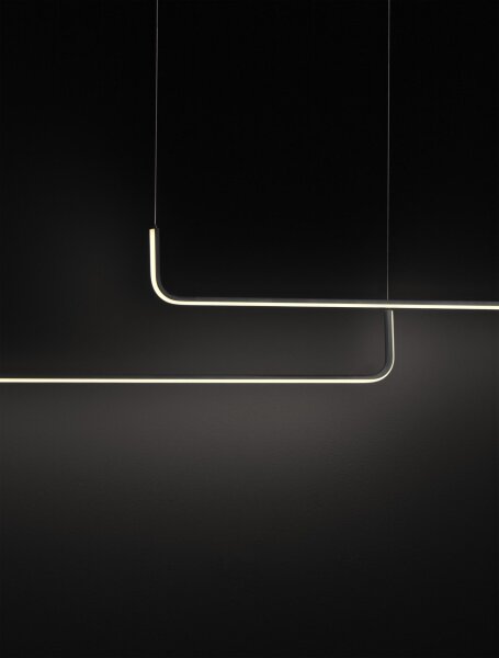 LED Hängeleuchte Schwarz 150 cm lang dimmbar 2 flammig RONAN