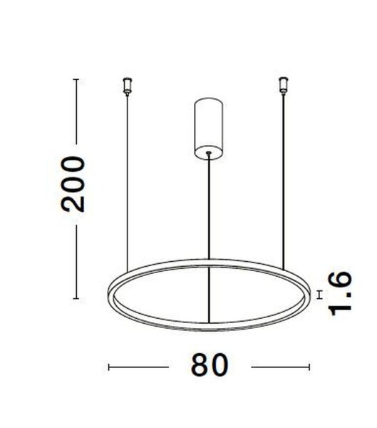 LED Pendelleuchte Ring Ø 80 cm in Gold dimmbar warmweiß