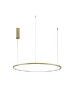 LED Pendelleuchte Ring &Oslash; 80 cm in Gold dimmbar warmwei&szlig;