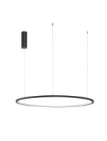 LED Pendelleuchte Schwarz &Oslash; 80 cm dimmbar Ring warmwei&szlig;