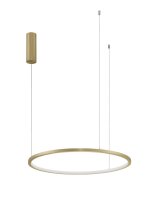 Runder LED Kronleuchter in Gold &Oslash; 60 cm dimmbar Ring Modern