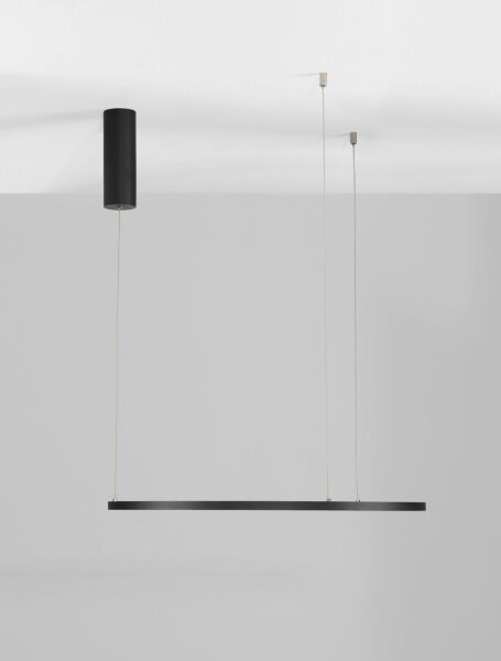 Runde LED Pendelleuchte Schwarz Ø 60 cm dimmbar Ring ROSCOE