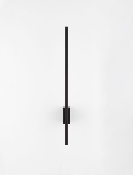LED Wandlampe 60 cm hoch Schwarz warmweiß RUFUS Aluminium