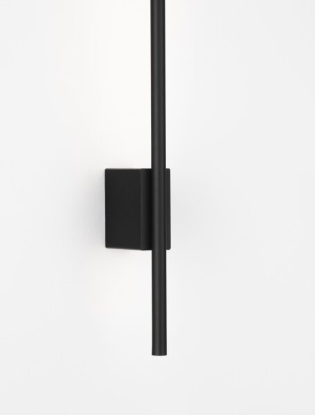 LED Wandlampe 60 cm hoch Schwarz warmweiß RUFUS Aluminium