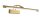 LED Wandlampe Jugendstil 58 cm breit in Antik Messing 720 lm