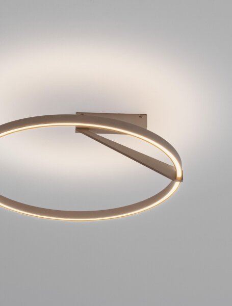 LED Deckenleuchte Braun Ring Ø 60 cm dimmbar Up Down CCT