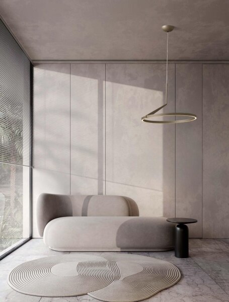 LED Hängelampe Ring Ø 60 cm Braun dimmbar höhenverstellbar