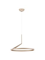 LED H&auml;ngelampe Ring &Oslash; 60 cm Braun dimmbar...