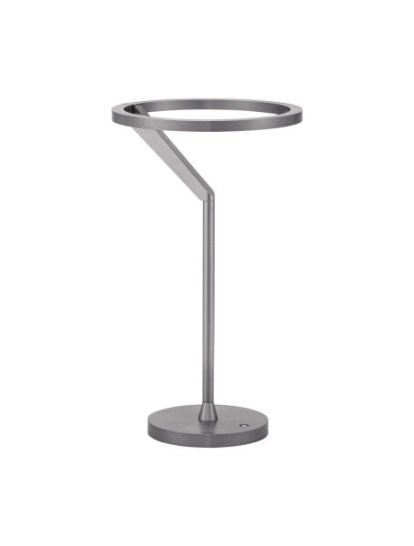 LED Tischlampe in Nickel 38 cm Touch Dimmer Farbwechsel