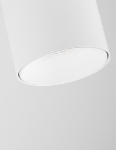 Deckenlampe Weiß Ø 22 cm GU10 schwenkbar 3 flammig Aluminium