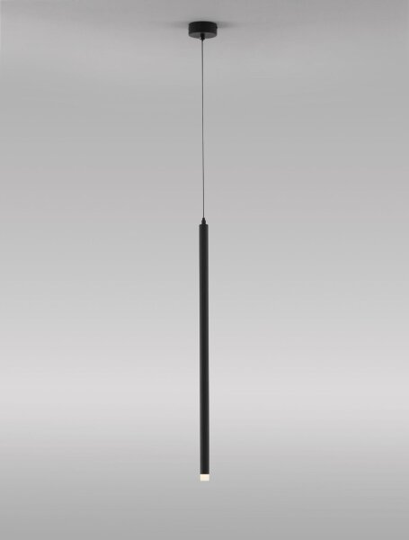 LED Pendelleuchte schmal Ø 2,5 cm Schwarz höhenverstellbar