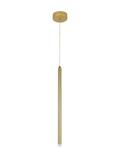 LED Hängeleuchte in Gold gebürstet Ø 2,5 cm höhenverstellbar