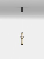 LED Hängeleuchte Schwarz Ø 12 cm dimmbar...