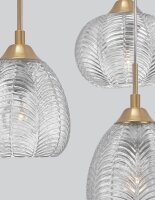 Hängeleuchte in Gold 39 cm breit E27...