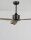 LED Deckenlampe mit Ventilator Schwarz Braun Ø 132 cm Modern