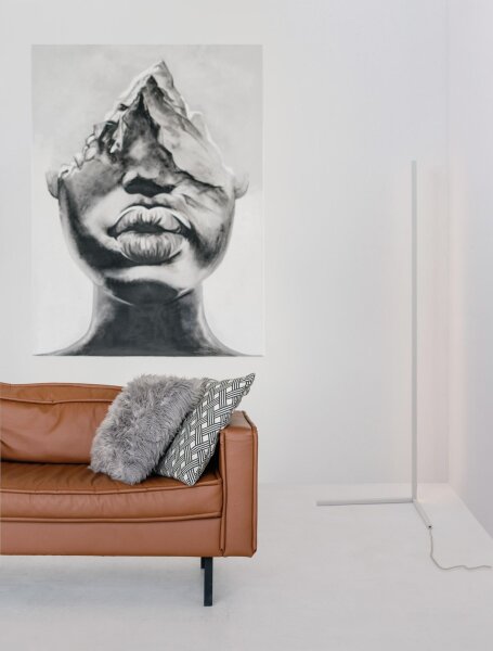 LED Stehlampe 140 cm Weiß dimmbar Minimalistisch warmweiß