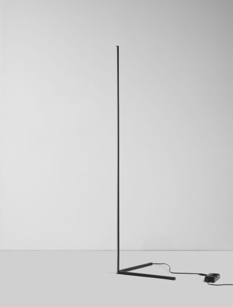 LED Stehleuchte Minimalistisch Schwarz 140 cm dimmbar