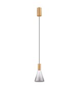 LED H&auml;ngelampe in Gold Schwarz &Oslash; 16 cm...