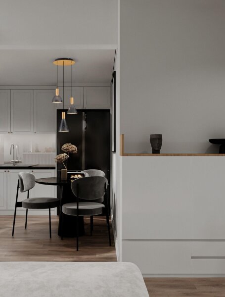 LED Pendelleuchte in Gold Schwarz 43 cm breit dimmbar Modern
