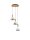LED Pendelleuchte in Gold Schwarz 43 cm breit dimmbar Modern