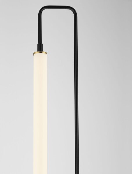 LED Stehlampe 150 cm in Weiß Schwarz Gold warmweiß SLOAN