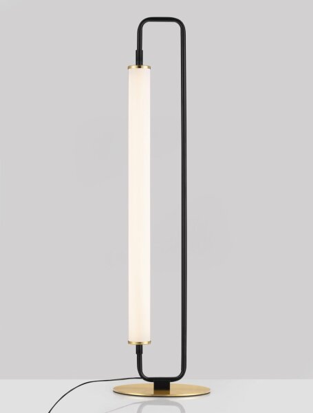 LED Tischleuchte in Gold Weiß Schwarz 68 cm warmweiß Modern