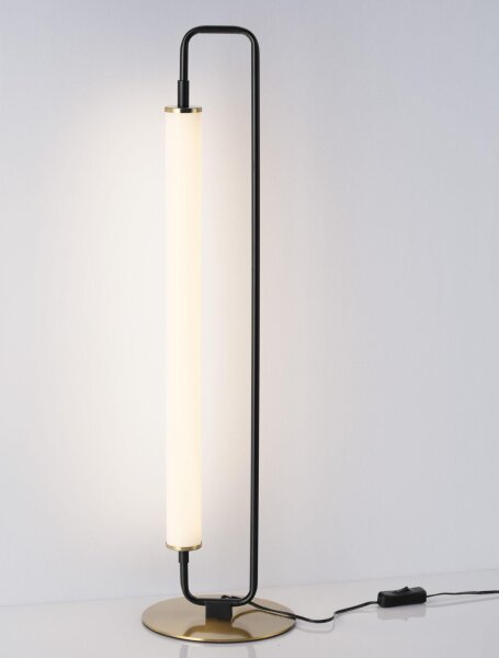 LED Tischleuchte in Gold Weiß Schwarz 68 cm warmweiß Modern