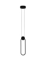LED Pendelleuchte Ring 10 cm lang Schwarz h&ouml;henverstellbar