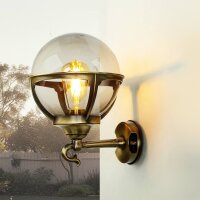 Außen Wandleuchte Messing Vintage IP43 Haus Hof