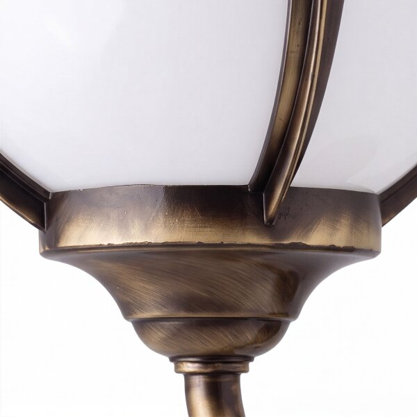 Elegante Wandleuchte Messing Vintage Kugel Schirm