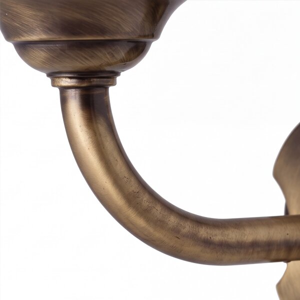 Elegante Wandleuchte Messing Vintage Kugel Schirm