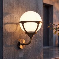 Elegante Wandleuchte Messing Vintage Kugel Schirm