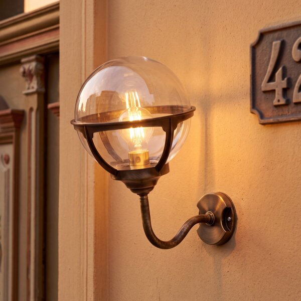 Elegante Wandleuchte Messing Vintage Hof ALONNISOS