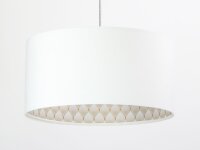 Pendelleuchte Weiß Beige Stoff Esszimmer Lampe