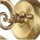Messing Wandlampe Rustikal elegant H:28cm ANDROS