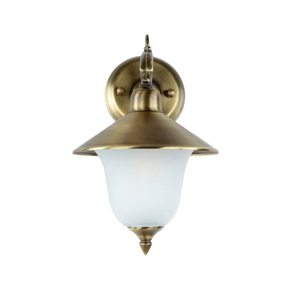 Applique extérieure laiton verre maison cour rustique