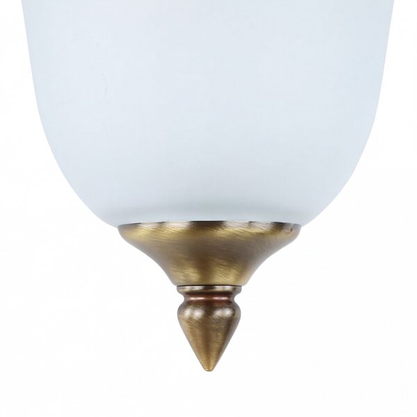 Applique extérieure laiton verre maison cour rustique