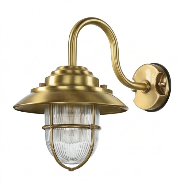 Wandlampe BOLOS Messing IP64 Maritime Laterne