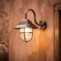 Messing Wandlampe IP64 Maritim außen wetterfest